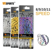 vg sports bicycle chain 6 7 8 9 10 11 speed 8s 9s 10s 11s velocidade titanium rainbow gold mtb mountain road bike chains parts