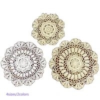 lace cotton table place mat cloth pad crochet cup drink coaster handmade placemat christmas doily mug placement dining kitchen