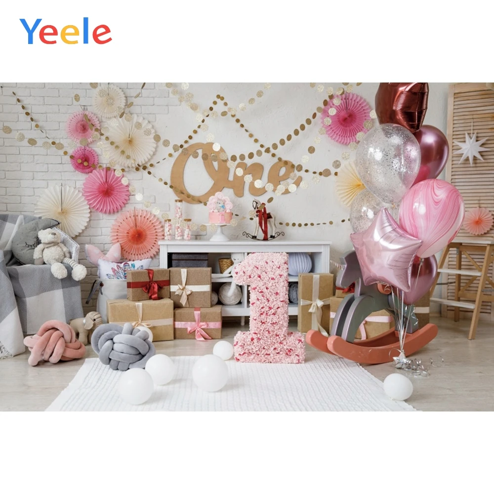 

Yeele Photozone For Baby Balloons Toys Photography Backgrounds Photographic Backdrop For Baby Birthday Poster Photo Shoot Props