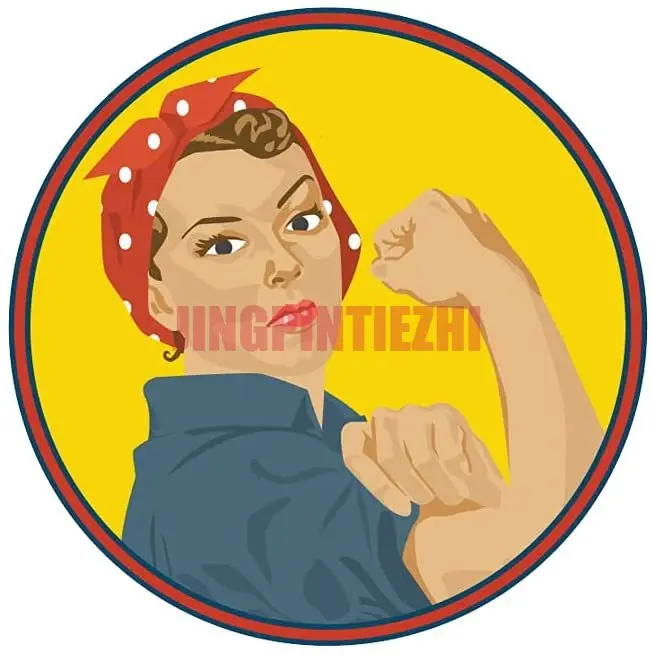 

Interesting Rosie The Riveter Feminist Logo Decal We Can Do It Vinyl Sticker for Cars, Laptops, Windows, Indoor and Outdoor