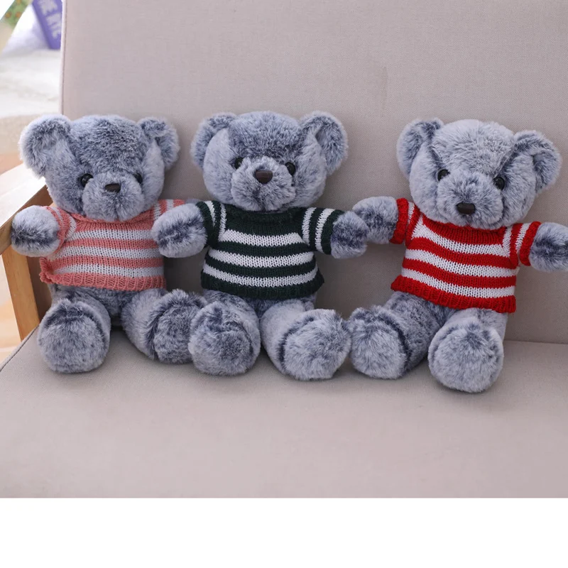 1 шт. плюшевые игрушки мишки кофта с медведем 30 см мягкие Животные милые