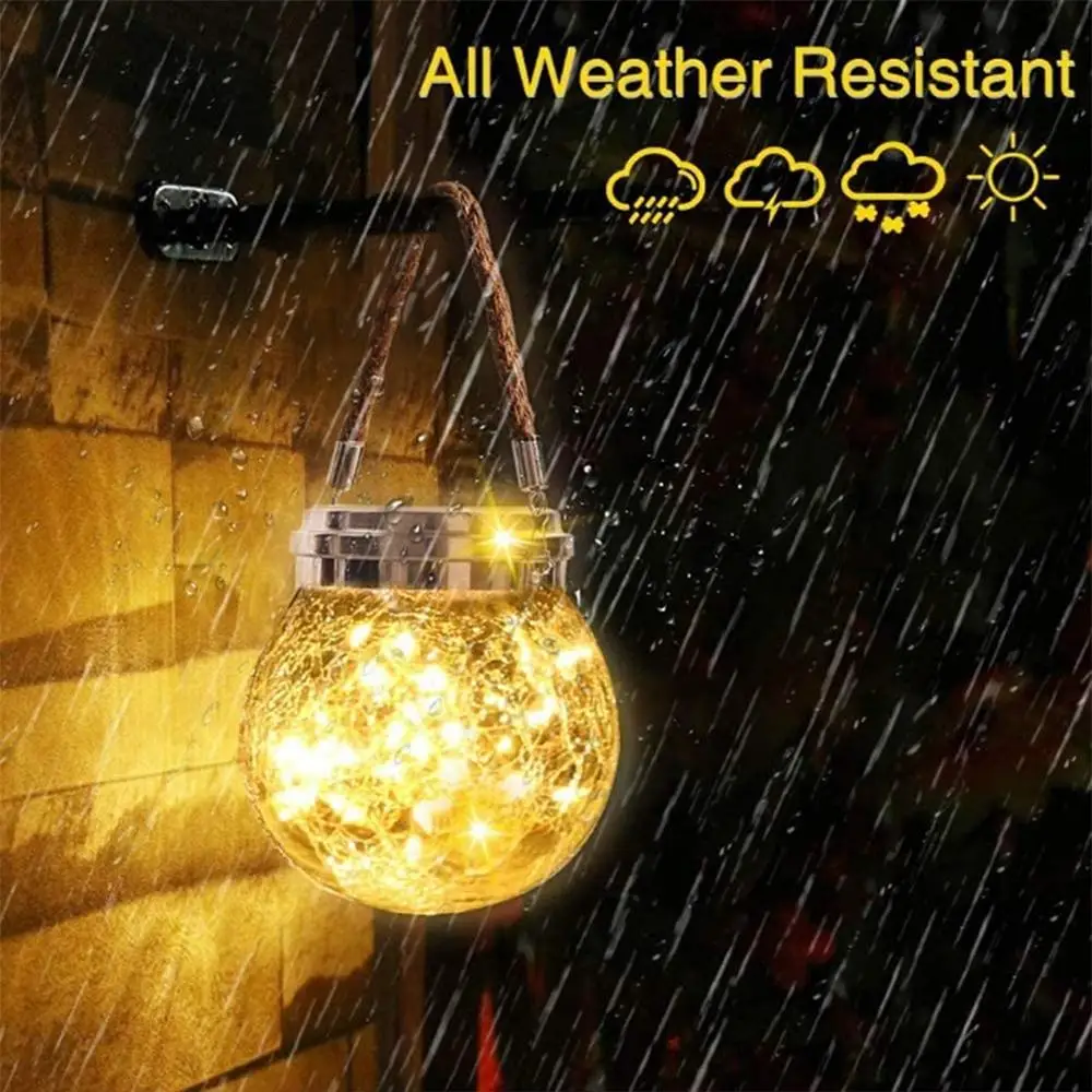 Медный проволочный светодиодный светильник на солнечной батарее стеклянный