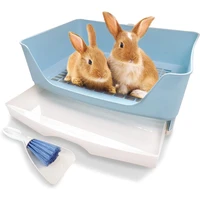 pet corner toilet box with drawer for large rabbit litter box pet pan trainer potty for adult hamster ferret bunny rabbit