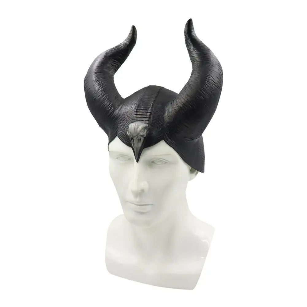 Only Horn Высокое качество, костюм темной ведьмы Малефисента для косплея, костюм ведьмы Малефисента, черное платье, роговые головные уборы на Хэллоуин, вечерние костюмы для девочек и взрослых женщин - Цвет: Only Horn
