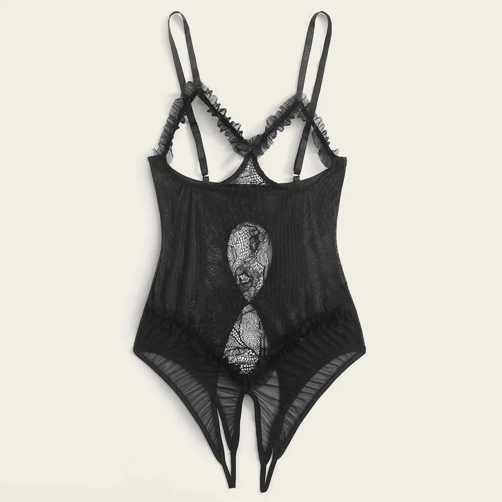 Эротичный набор нижнего белья для женщин пикантные открытые кружевной комплект