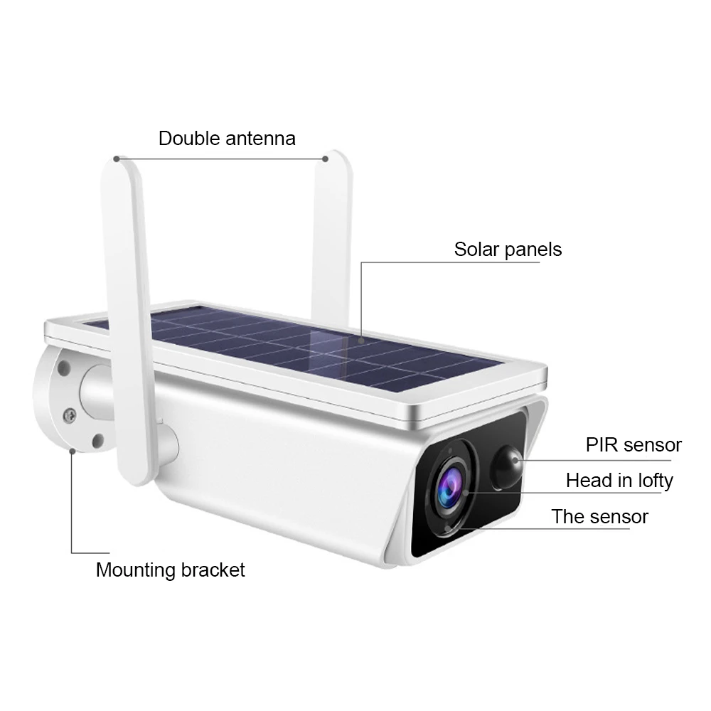 

1080P HD Solar Camera WIFI IP Camera Waterproof Surveillance Security Camera Night Vision CCTV Camaras De Vigilancia Con Wifi