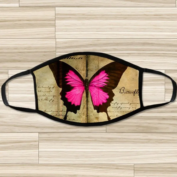 

Fashion butterfly Printed Washable Reusable Women Man Facemask Mondkapjes For Germ Protect Mondmasker Scarf Halloween mask