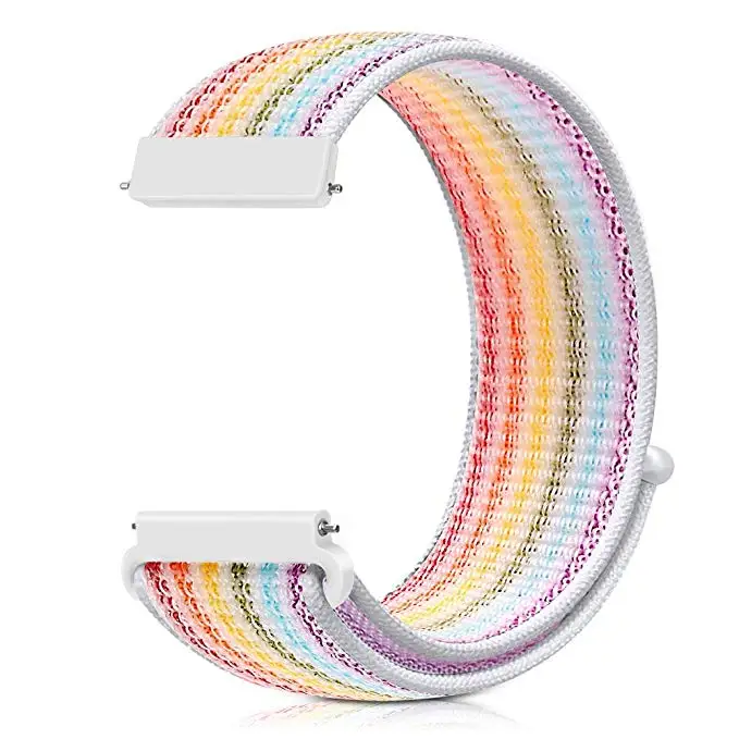 Colorful 22 мм 20 мм нейлоновый ремешок для samsung gear S3 S2 Band Galaxy 46 мм 42 мм Active 2 полосы для Xiaomi Huami Amazfit Sport/Bip - Цвет ремешка: Colorful