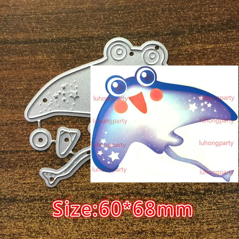 1pc Lovely Bat Fish Metal Cutting Dies Undersea Animal Stencil for DIY Scrapbooking Cards Decorative Embossing Cuties | Дом и сад