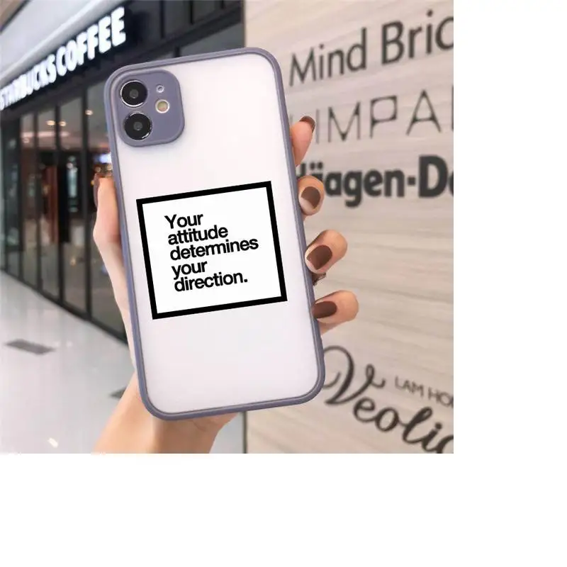 

Positive Good Vibe Happy Trust Funny Phone Cases matte transparent For iphone 7 8 11 12 plus mini x xs xr pro max cover