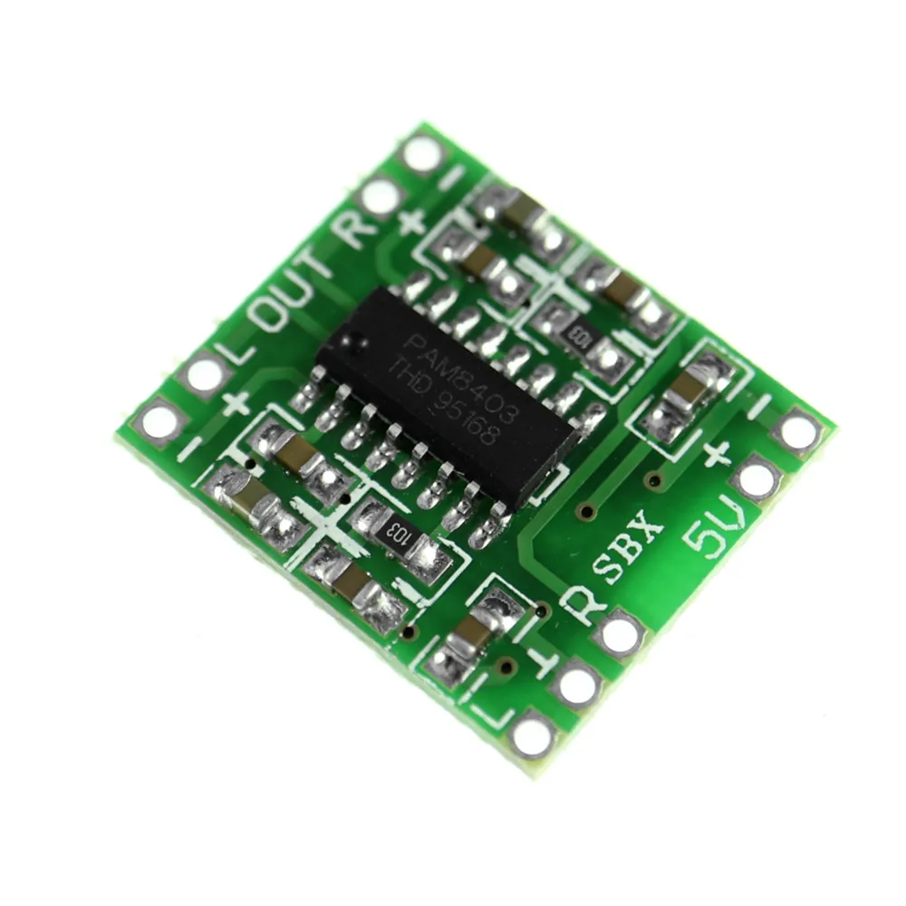 Супер мини плата цифрового усилителя PAM8403 1 шт. класса 2*3 Вт эффективная от 2 5 до