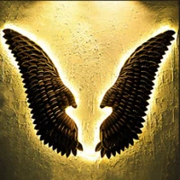 retro industrial wall decorations angel wings internet cafe wall mural bar coffee party photo supply murals iron wings
