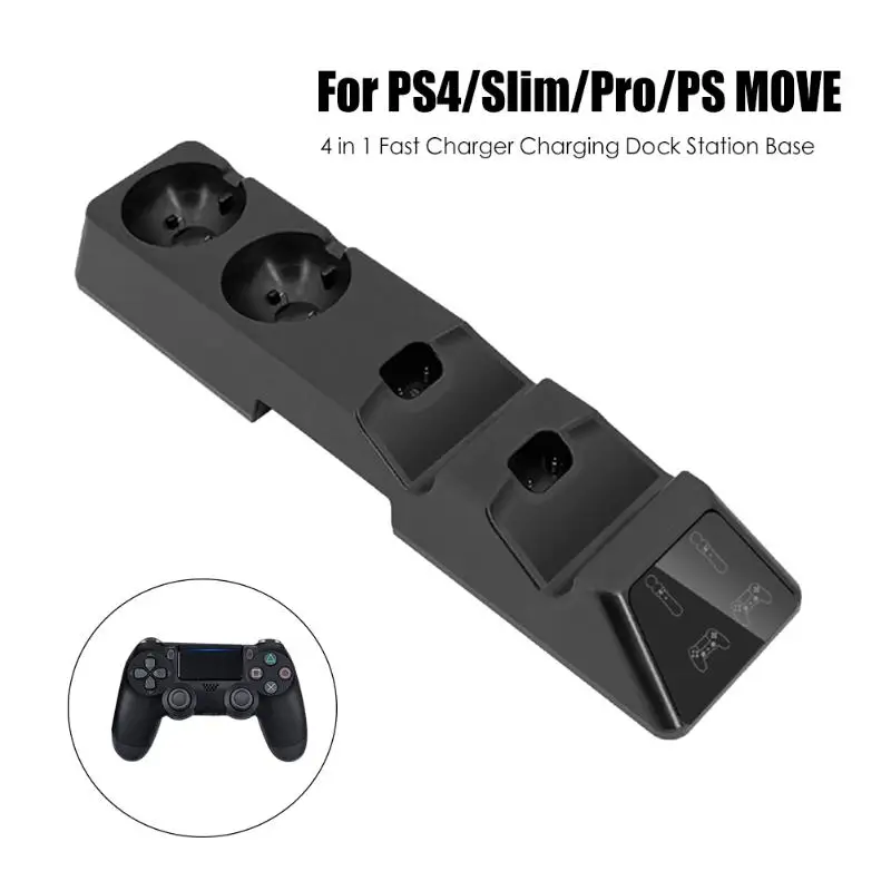 4 в 1 док станция для быстрой зарядки PS4/Slim/Pro/PS|Подставки и держатели| |