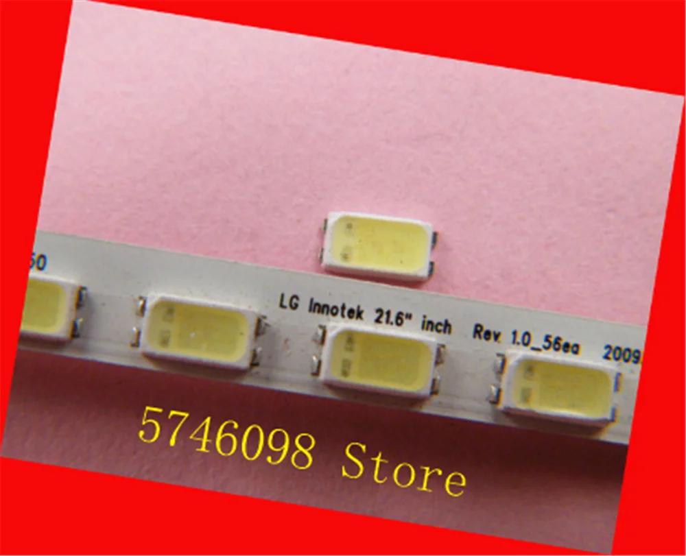 100 шт./лот для ремонта LG LCD TV светодиодная подсветка лампа SMD LED s 3V 5630 холодный белый