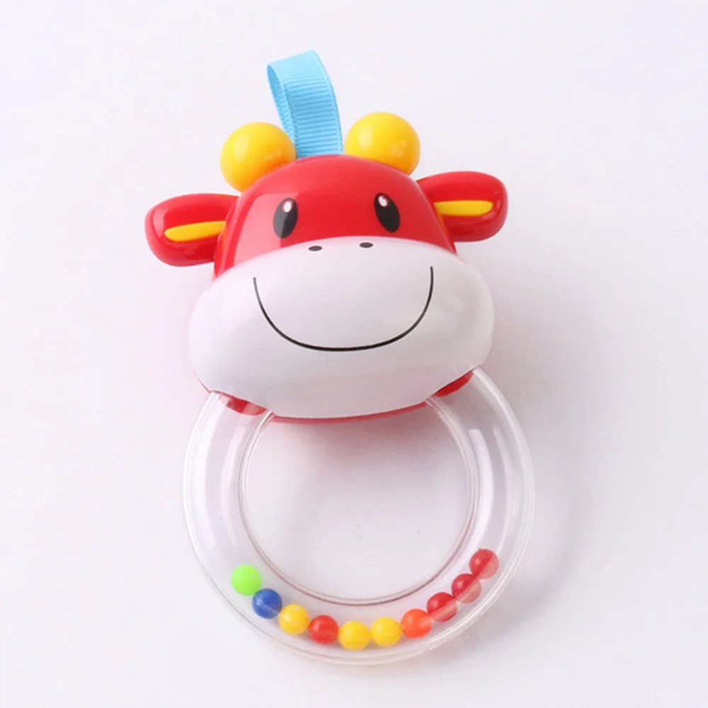 2 Colors Cute Baby Rattles Toy Elephant Cattle Shape Animal Hand Bell Hanging Educational Kids Gift | Игрушки и хобби