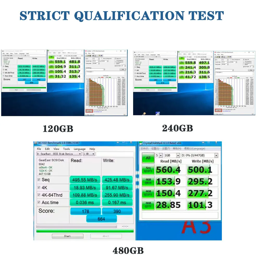 Внутренний твердотельный диск RCESSD для ноутбука SSD 1 ТБ 2 5 дюйма SATA3 256 ГБ 360 гб 128 HDD
