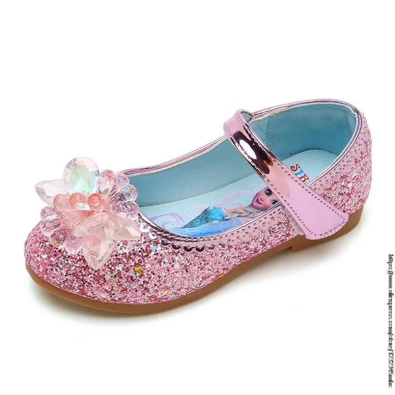 Новинка детские сандалии для девочек Холодное сердце Эльзы модная кожаная