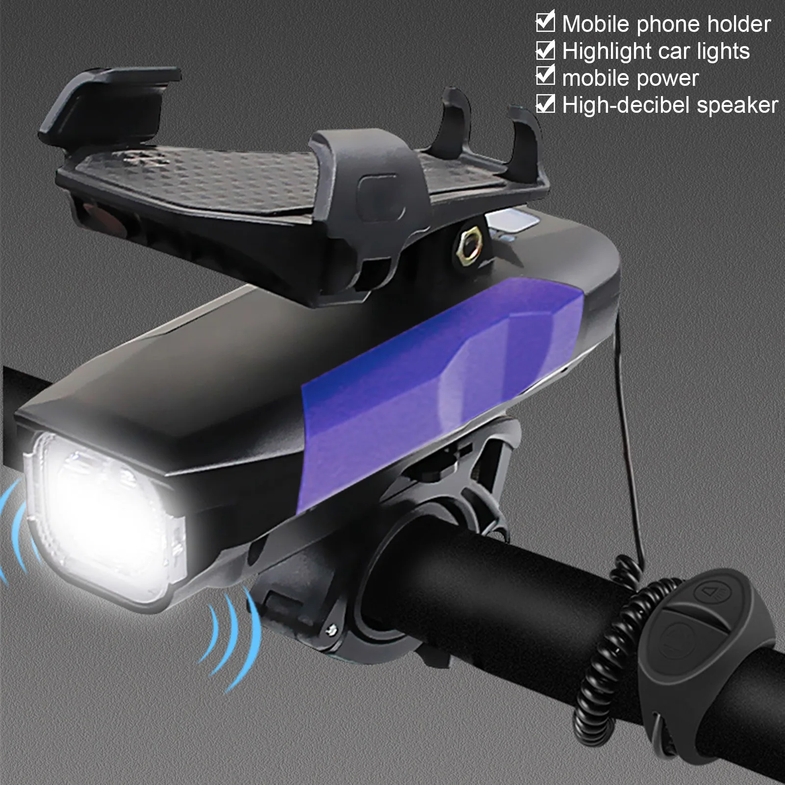 

Bike Light Bicycle Front Headlight with Power Bank Function Cycling Front Light