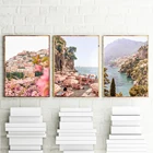 Настенная живопись на холсте Positano, Италия, принты берега, красочная архитектура, Постер берега, Декор, подарки путешественника
