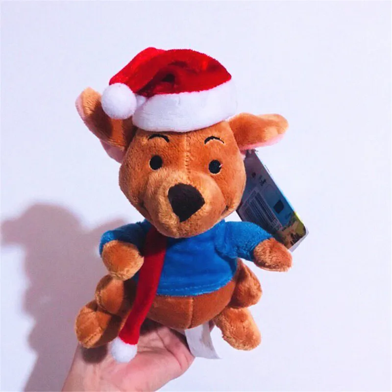 1 шт./лот 18 см Рождество Eeyore кошка кенгуру свинка Ослик Кролик Утка roo поросенок плюшевая кукла в подарок детские игрушки
