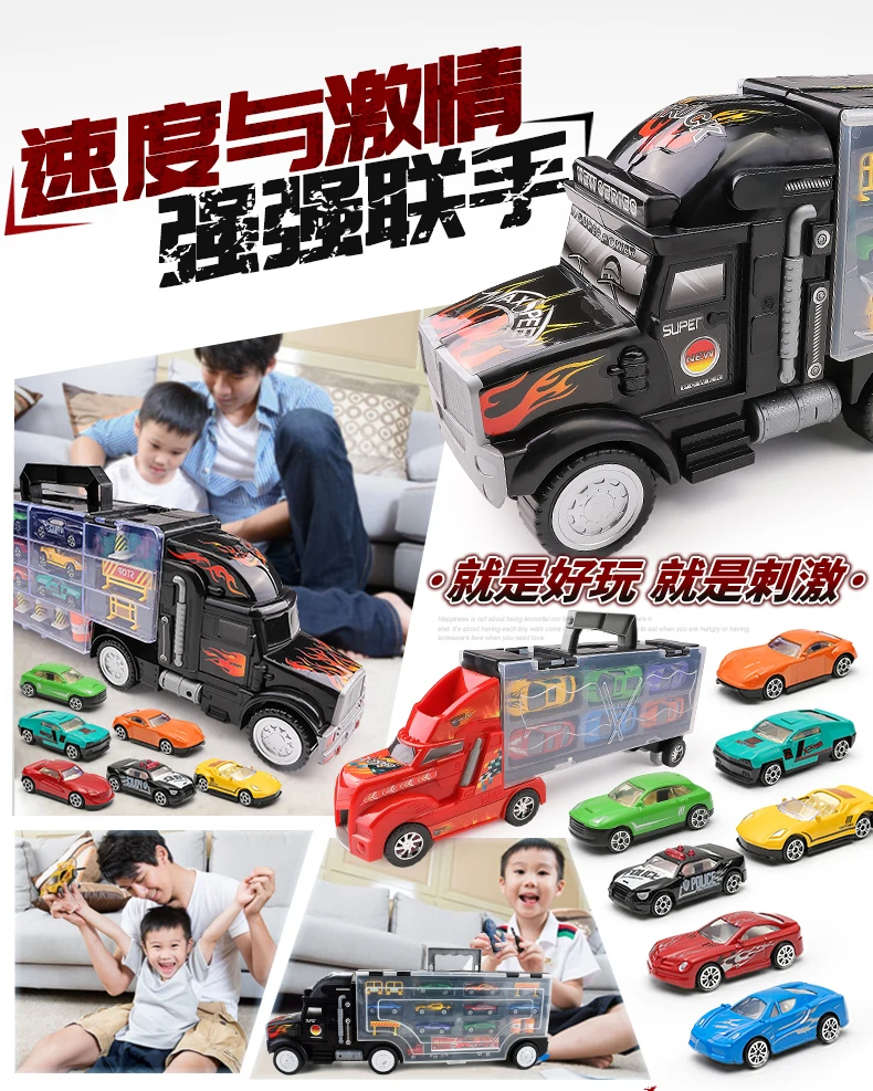 Hotwheels бренд трек игрушка сверхмощный транспортер может вместить 50 автомобилей горячие колеса Hauler грузовик игрушка Caminhao de brinquedo