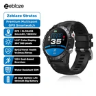 Новинка 2021 спортивные Смарт-часы Zeblaze Stratos gps GPS GLONASS GALILEO пульсометр SpO2 VO2max антистресс 25 дней работы от батареи WR 5 ATM