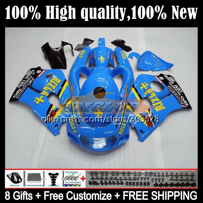 

Body For SUZUKI SRAD GSX-R600 GSXR 750 600 0CL.5 GSXR750 96 97 98 99 00 GSXR600 1996 1997 1998 1999 2000 Fairings RIZLA blue