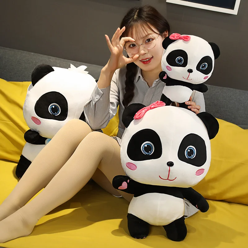

Kawaii panda Plush Toy Couple Plush Dolls Cute Stuffed Animal Doll For Kids Wedding Children'sToys Party Gifts Xmas Gifts Decor