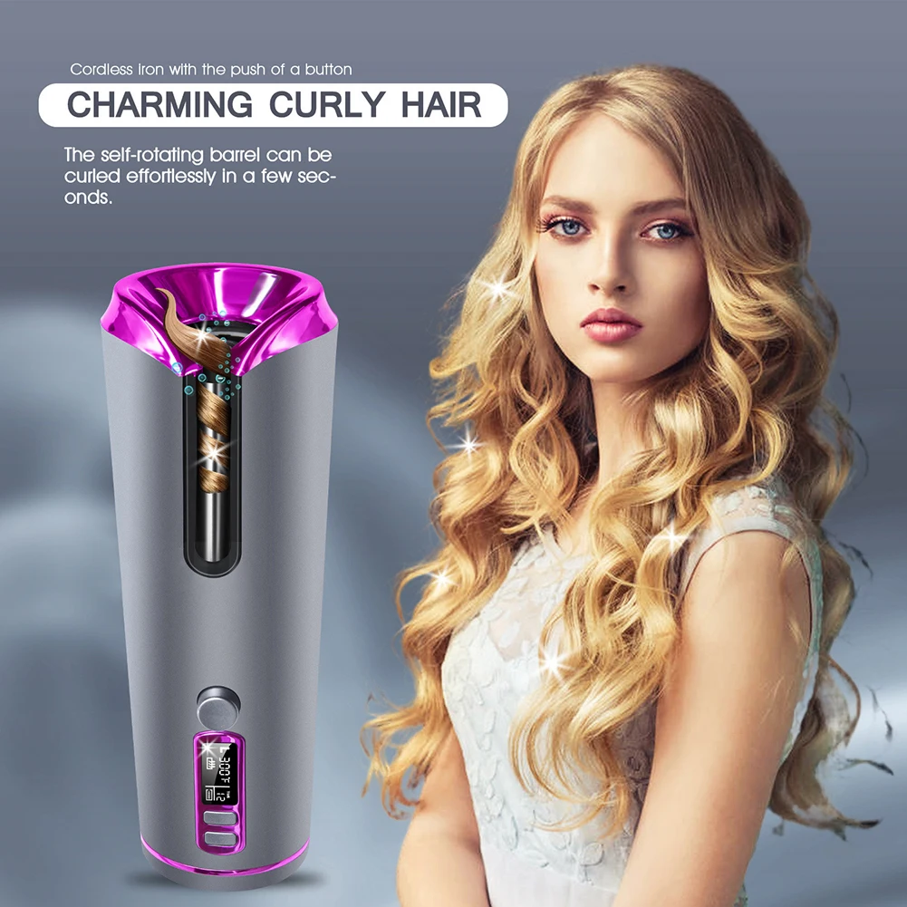 

Professional Hair Curler Smart Hair Waver Wand Cordless Automatic Curling Iron Styling Tools Curly Machine 20x7cm