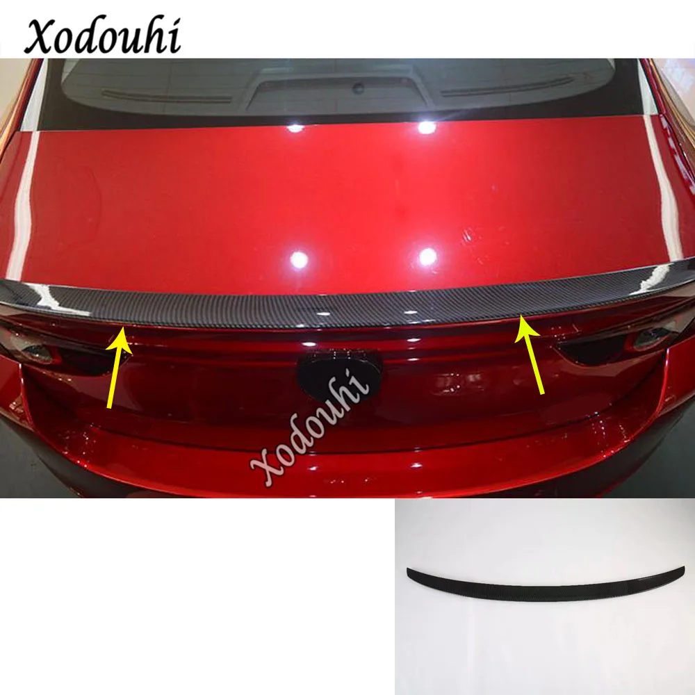 1 шт. задний спойлер из углеродного волокна для Mazda 3 Mazda3 Axela M3 2019 2020