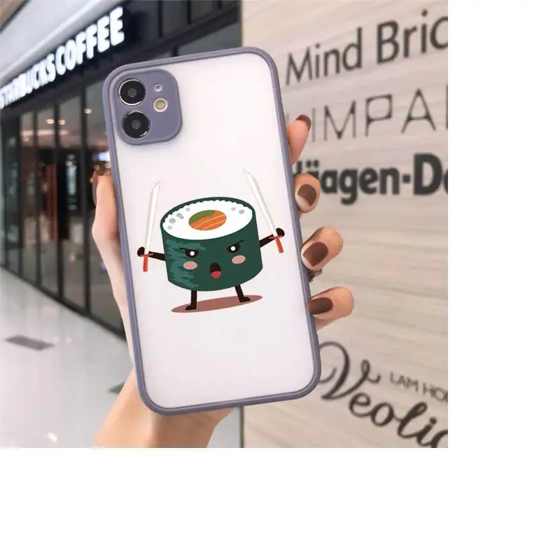 

Japanese sushi food Phone Cases matte transparent For iphone 7 8 11 12 plus mini x xs xr pro max cover