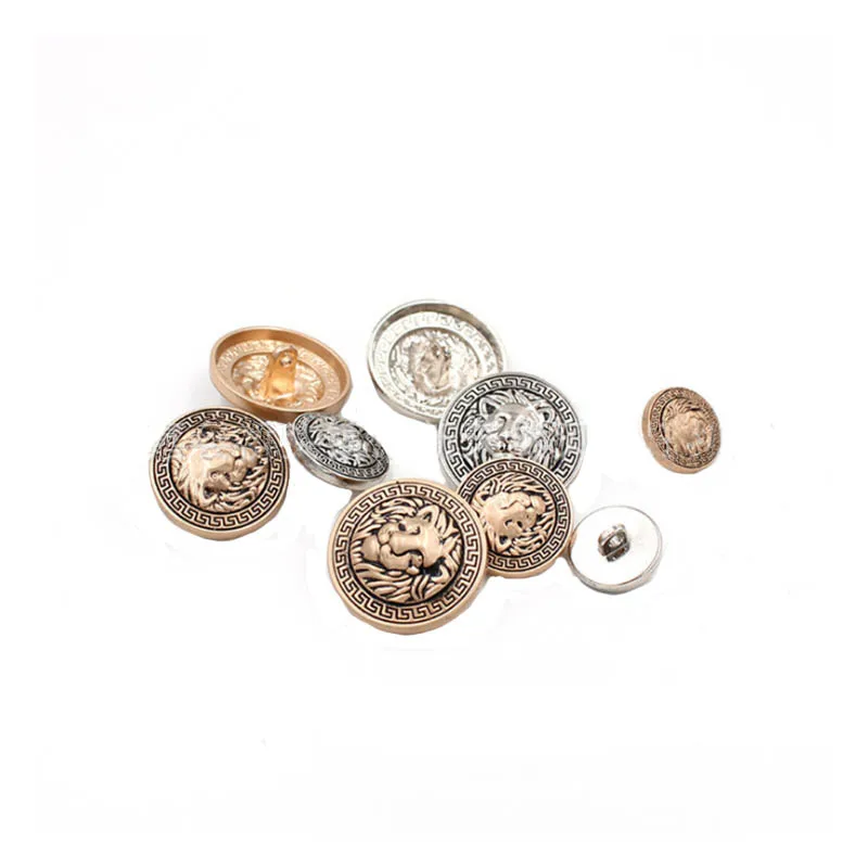 10 шт. 18 25 мм круглые металлические кнопки со львом для блейзера пальто Золотые