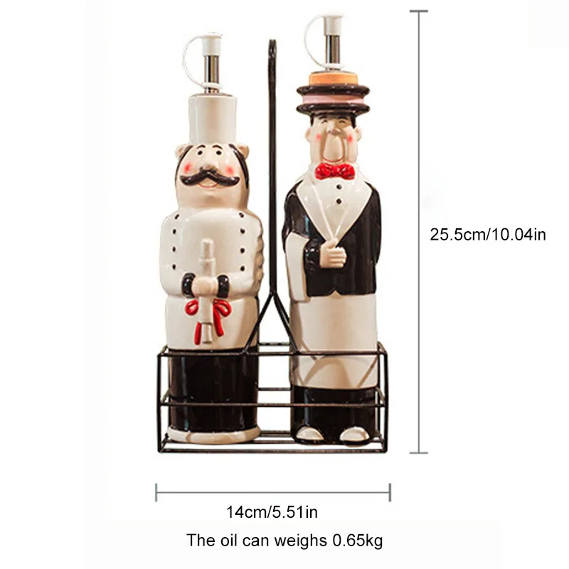 

European creative ceramic oil pot seasoning jar set kitchen storage seasoning box modern minimalist home decoration ornaments