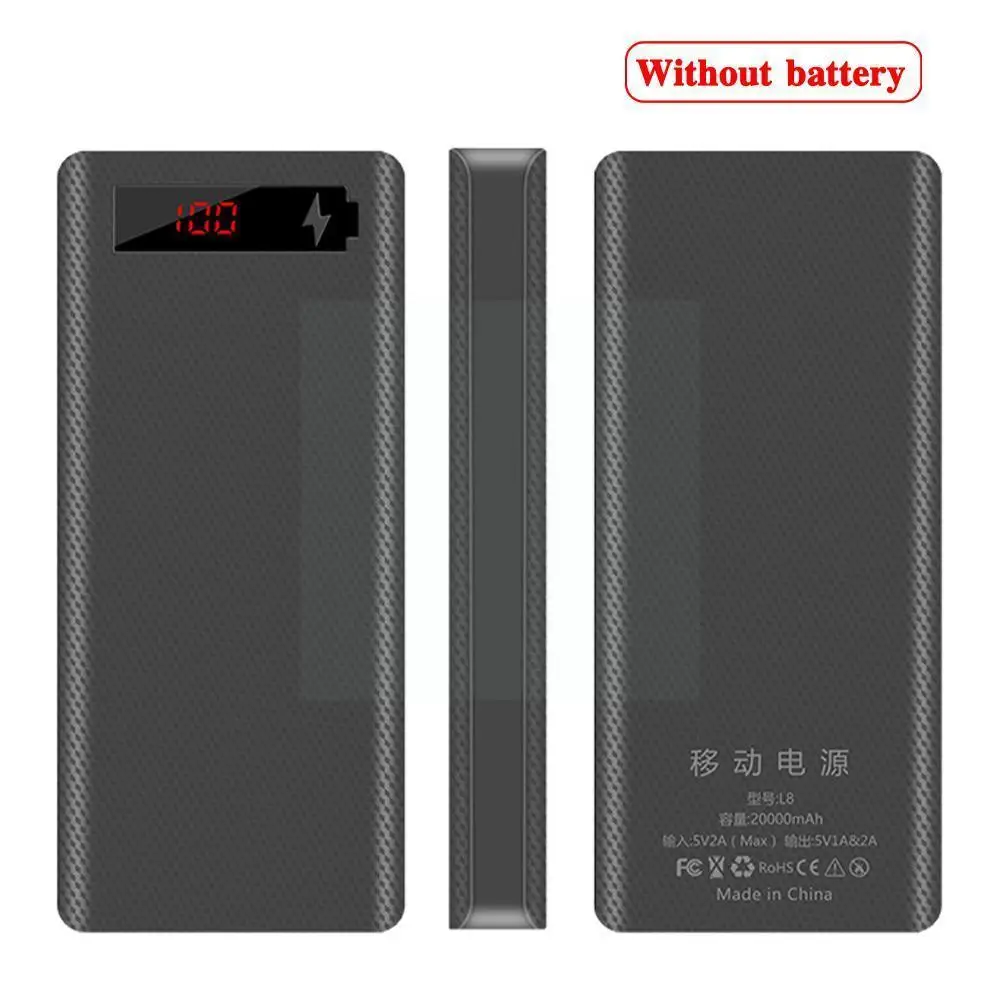 LED Digital Display DIY 8x18650 Battery Holder Power Portable Without Powerbank Case Box Storage Bank External Shel B0R6 |