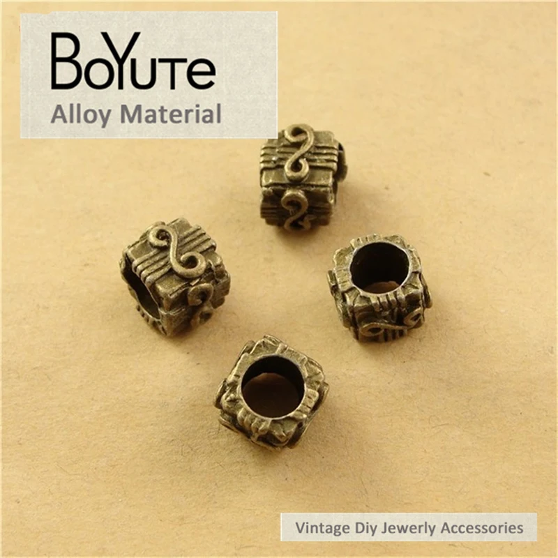 

BoYuTe (60 Pieces/Lot) 8*8*7MM Zinc Alloy Materials Antique Bronze Plated Beads for Making Jewelry Accessories Wholesale