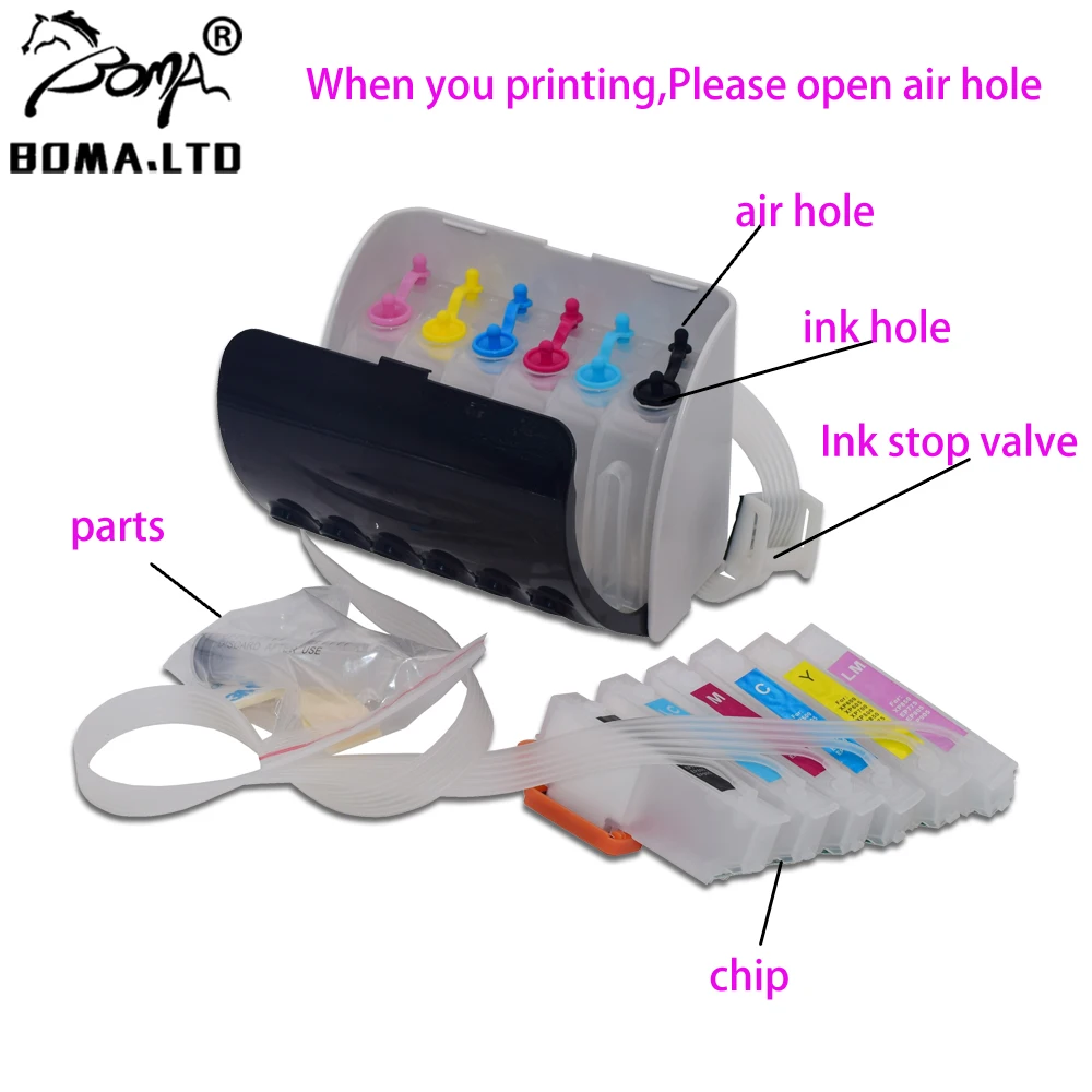 Система непрерывной подачи чернил IC70 для принтера Epson EP706A EP306 EP976A3 EP906F EP776A EP905F EP905A