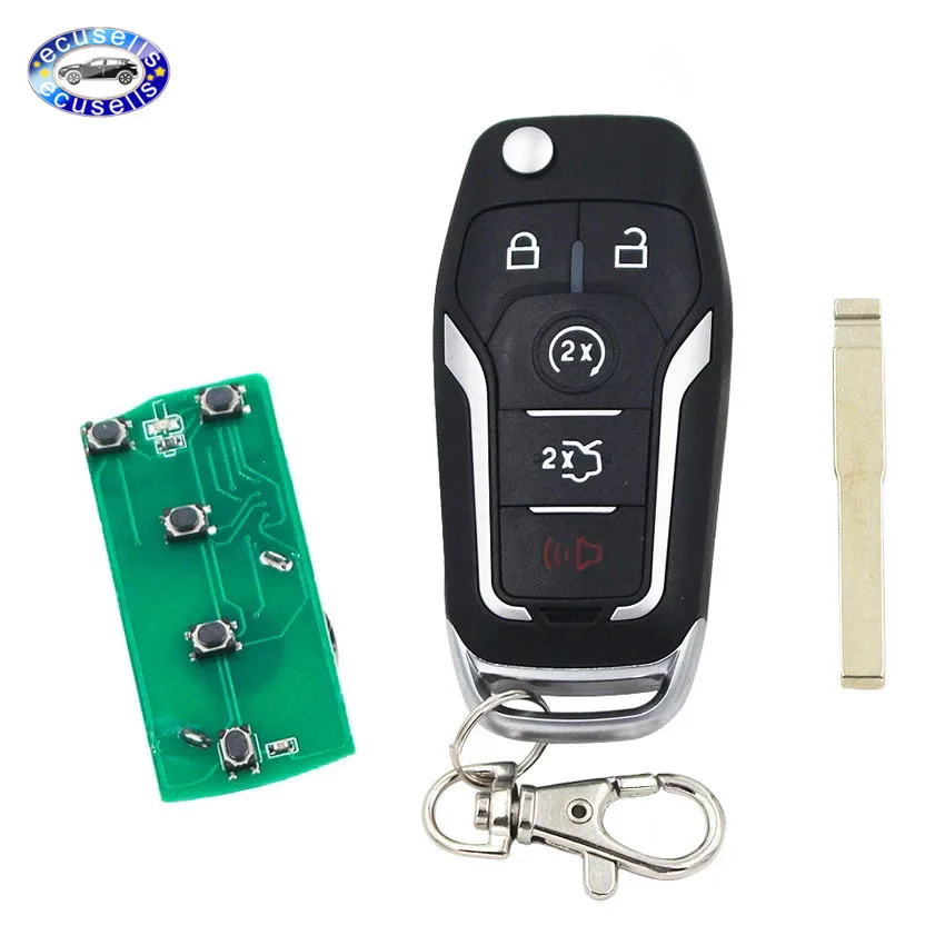 Новейшая модель модифицированный складной дистанционный ключ 4 + 1 Кнопка 433 МГц