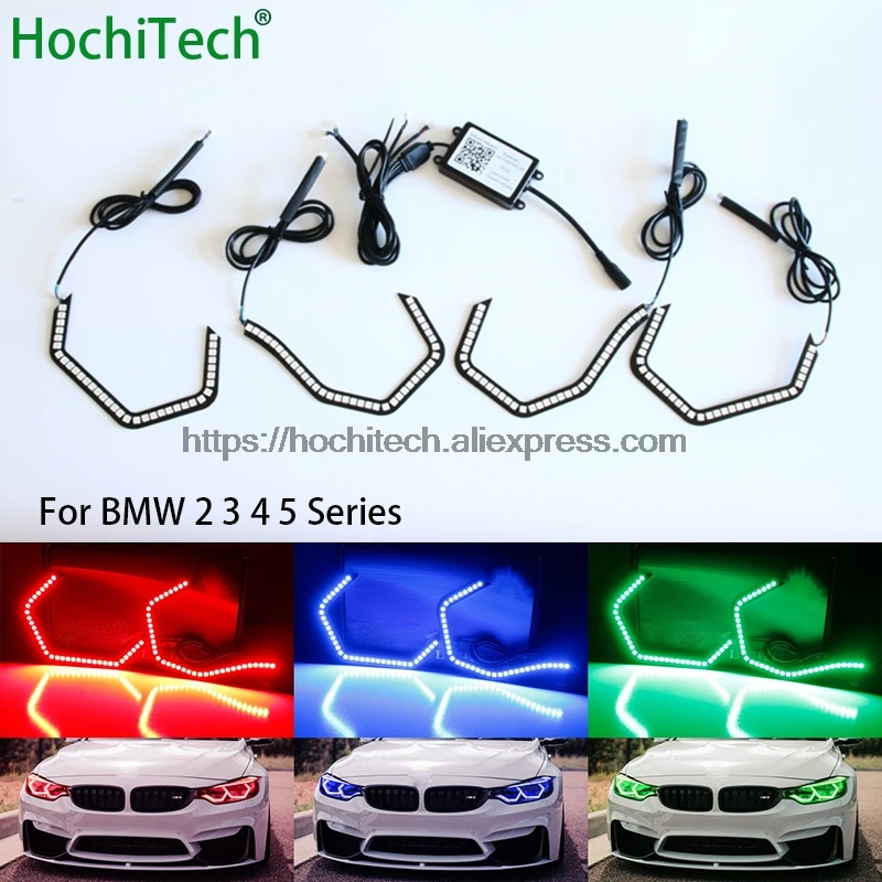 HochiTech WIFI RGB многоцветная концепция M4 Iconic стиль светодиодный комплект Angel Eye для BMW 2