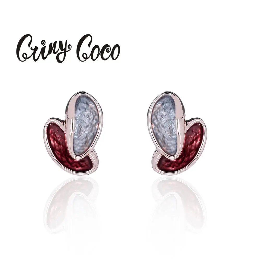 Cring Coco винтажные геометрические серьги милые корейские темпераментные гвоздики