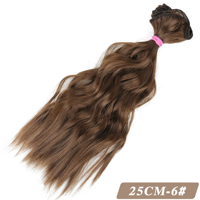 Bybrana 25 см * 100 длинные кудрявые волосы высокотемпературные BJD SD сделай сам парики