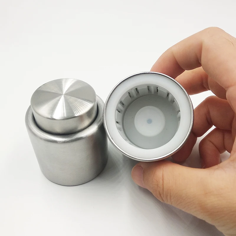 

Reusable Wine Stopper Stainless Steel Food Grade Beer Beverage Bottle Cap Sealer Leak Proof Fresh Keeping Stopper Kitchen Tool