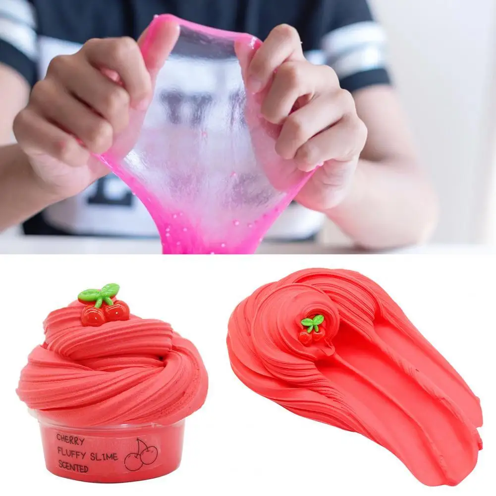 

Slime Toy Creative Popular with Charm Stress Relief Fruit Cherry Slime Toy