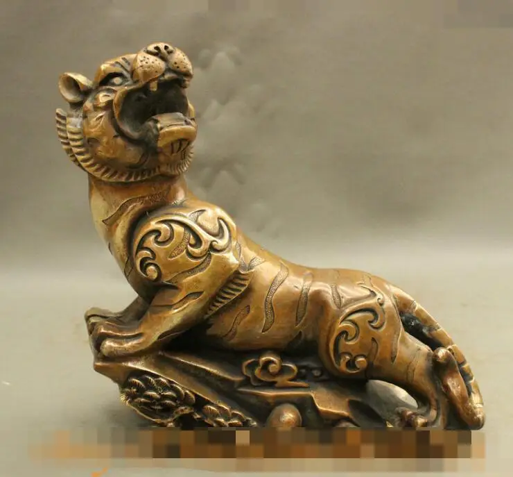 Элегантный Старый S7002 9 &quotнародные китайские бронзовые животные горы король год