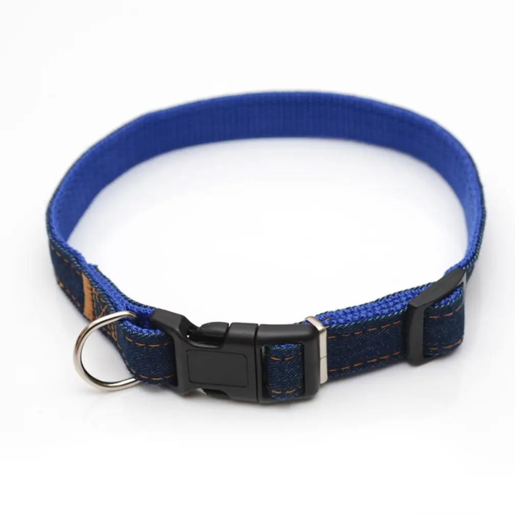 1/1.5/2/2.5 см ковбойский ошейник для собак джинсовые ошейники одежда маленьких