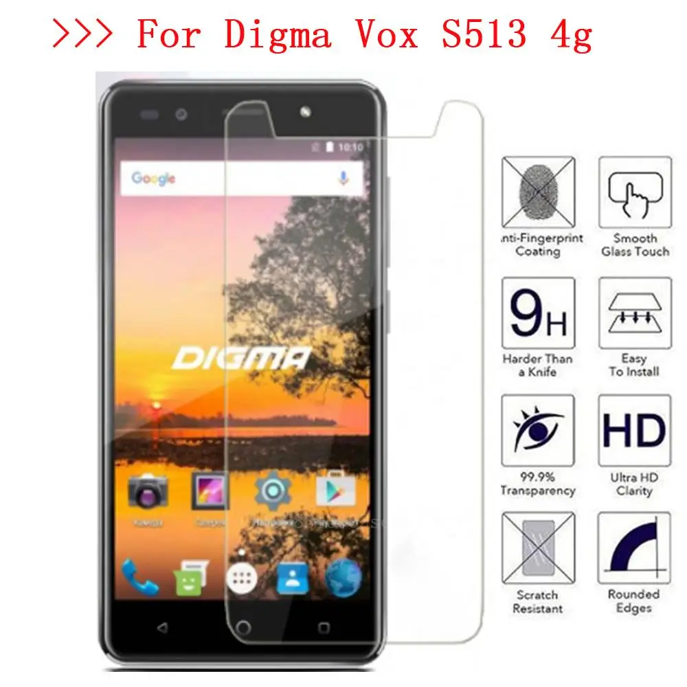 2.5D 0 26 мм ультратонкое закаленное стекло Digma Vox S513 4g усиленная Защитная пленка для