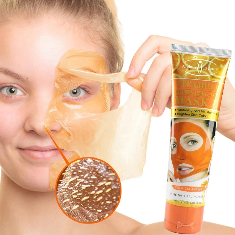 

Увлажняющая Маска-пилинг с витамином C, мягкая маска для жирной кожи, очищающая поры, маска для лица, удаляет грязь, отшелушивающая маска, 120 г