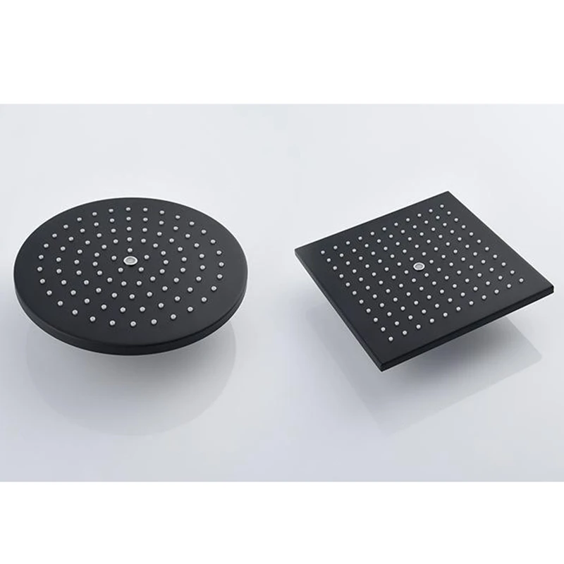 

Фиксированная насадка для душа из нержавеющей стали, матовая черная насадка для душа высокого давления, насадка для ванной комнаты 8 дюймов