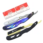 Бритва и лезвия Univinlions из нержавеющей стали, для удаления бороды и волос, складной нож для бритья, инструменты для парикмахера, прямая бритва