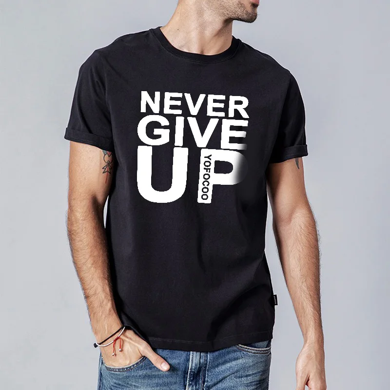Модная футболка с надписью Never Give Up The Weeknd летняя повседневная короткими рукавами