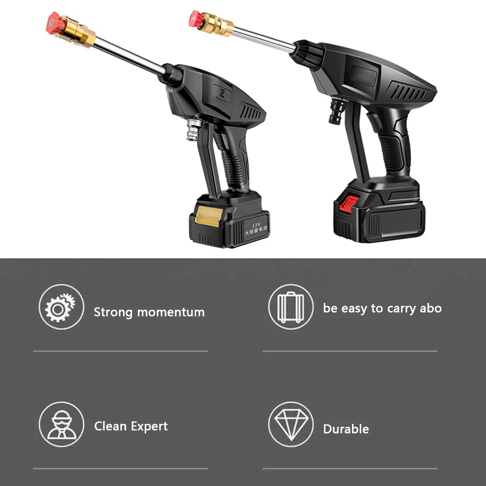 Дешево Автомойка Портативный портативный беспроводной Давление шайб с Батарея Зарядное устройство бутылка-спрей автомобильный набор инструмент...